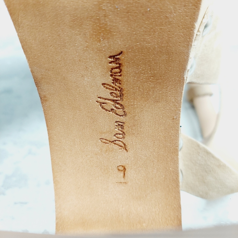NEW Sam Edelman Rosalind Tan Suede Block Heel Ankle Strap Sandals W674 - Picture 10 of 14